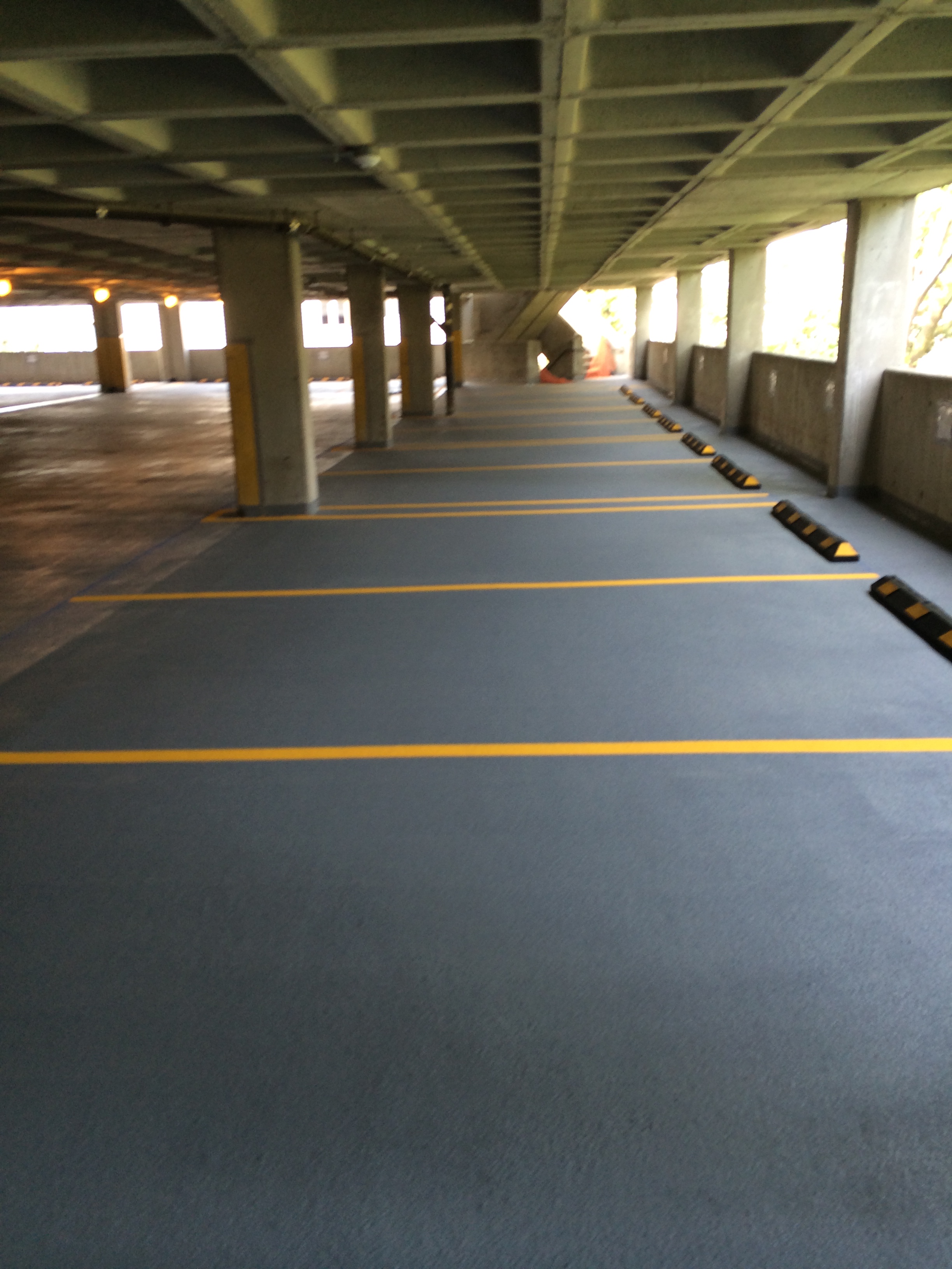 Traffic Coating with Finished Striping
